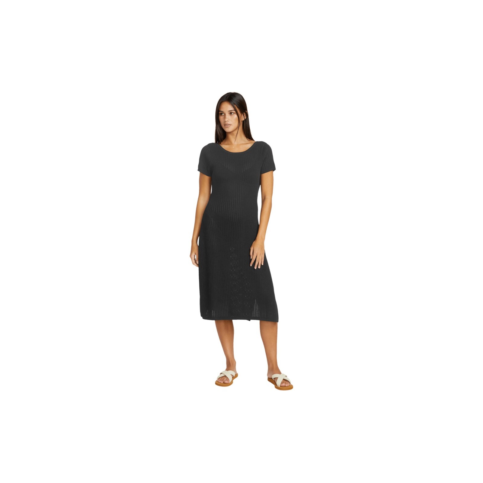 šaty VOLCOM - Meshy Beach Cover Up (BLK) velikost: M