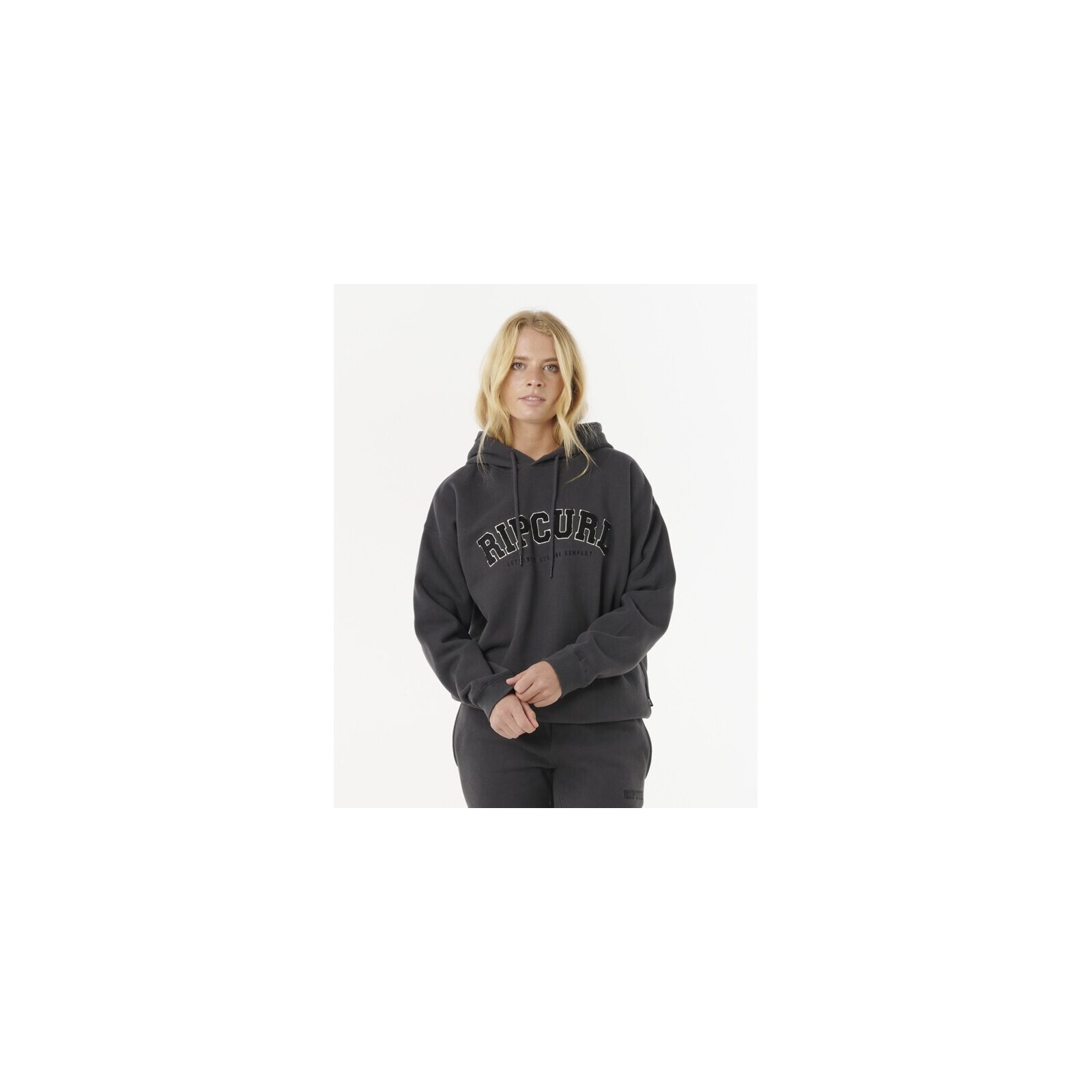 mikina RIP CURL - Varsity Hoodie Washed Black (8264) velikost: S