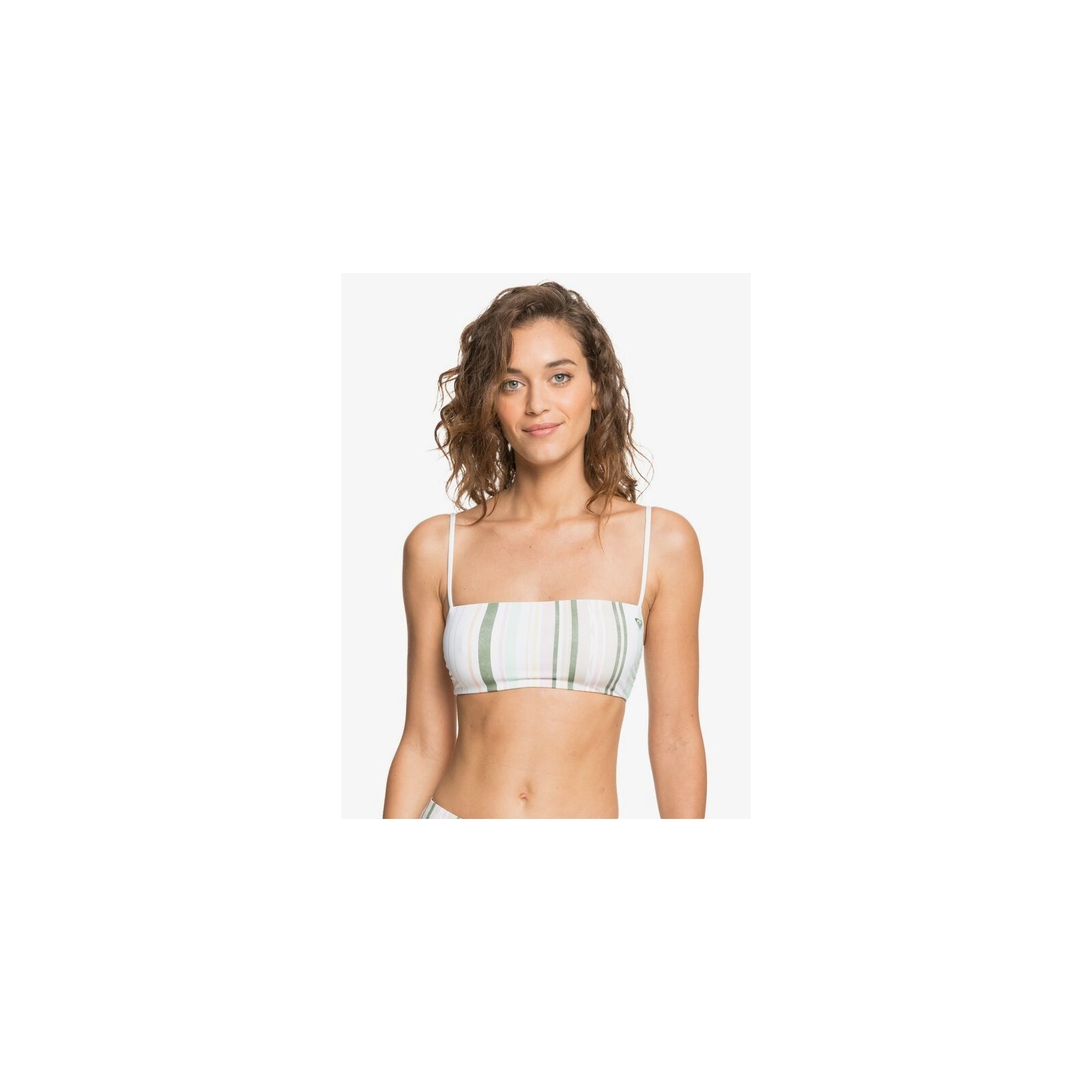 horní díl ROXY - Sea & Waves Revo Pt Bandeau Bright White Kamuela Stripe S (WBB5)
