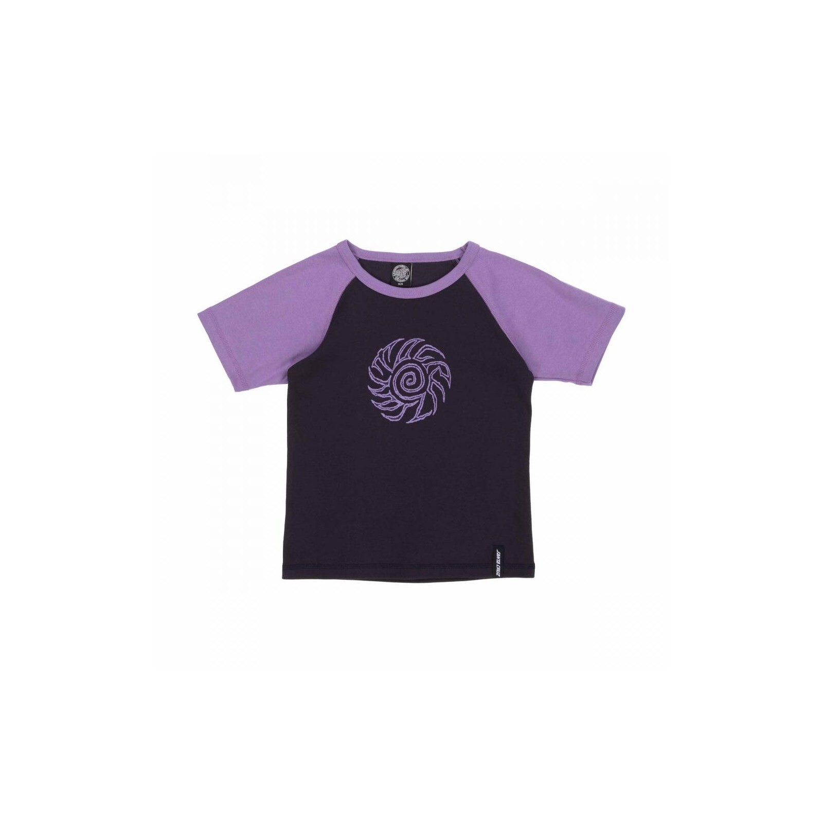 triko SANTA CRUZ - Helix Raglan T-Shirt Black Wash/Purple Haze (BLACK WASH PURPLE HA)