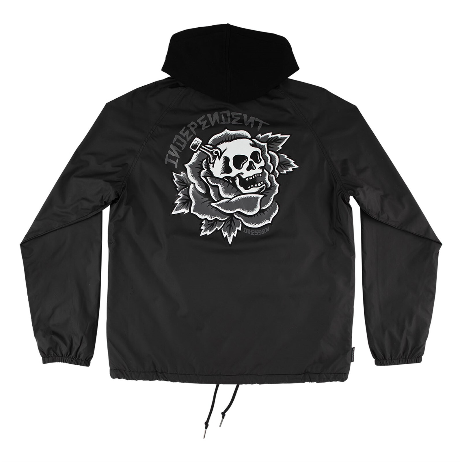 bunda INDEPENDENT - Dressen Skull Rose Hooded Windbreaker L/S Black (160086)