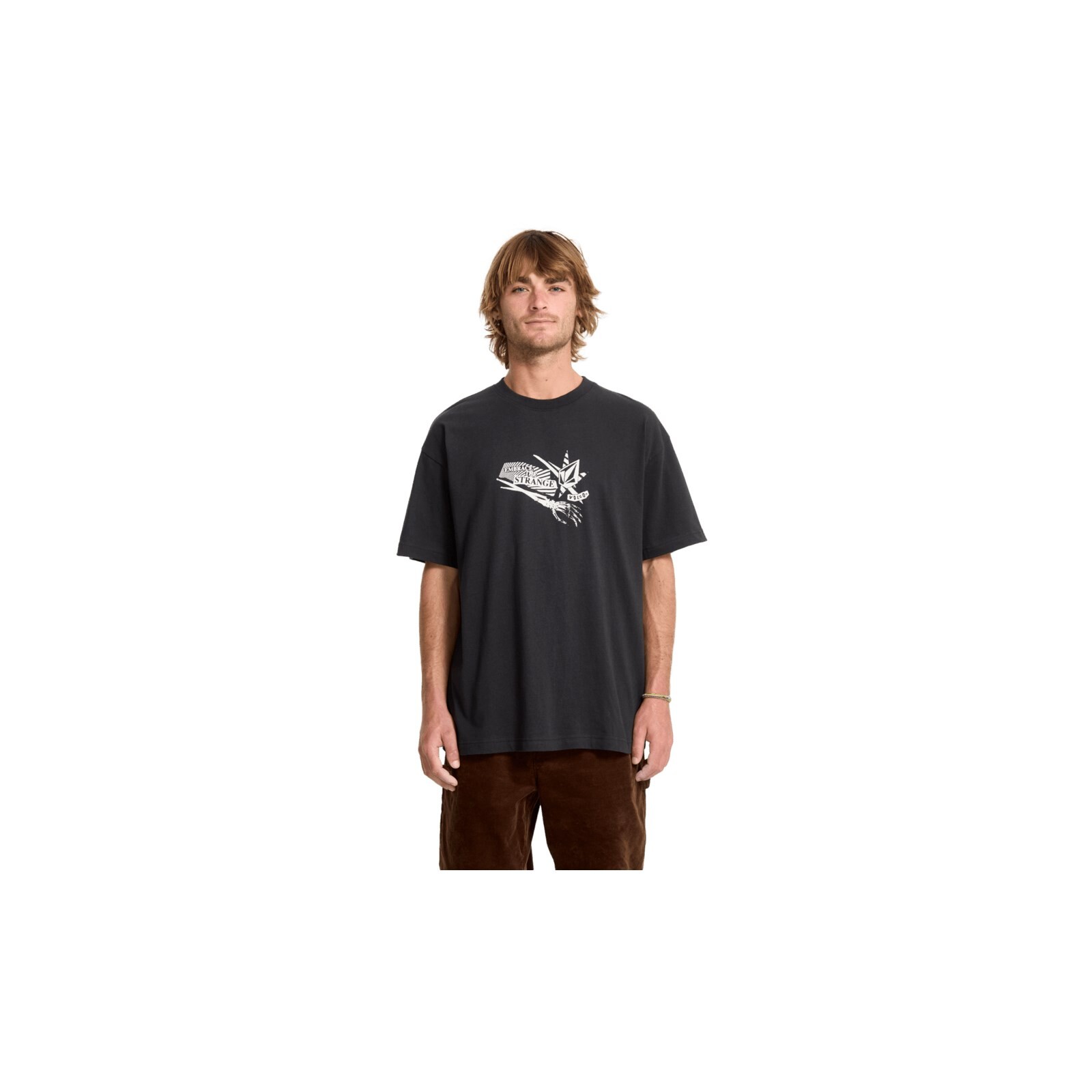 triko VOLCOM - Kut N Rip Lse Sst (BLK)