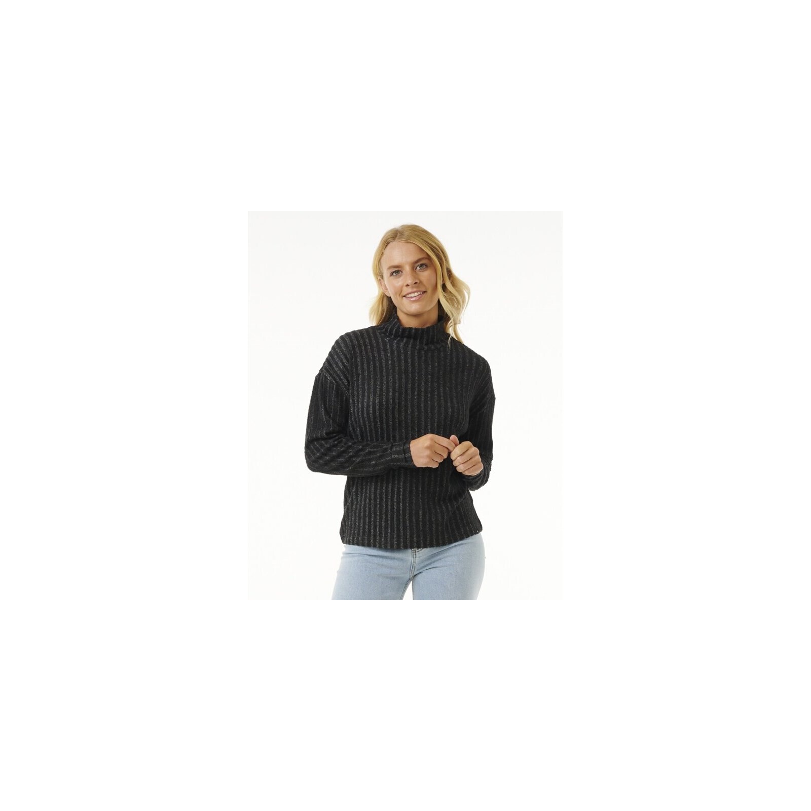svetr RIP CURL - Cosy Fleece Crew Black Marle (3442)
