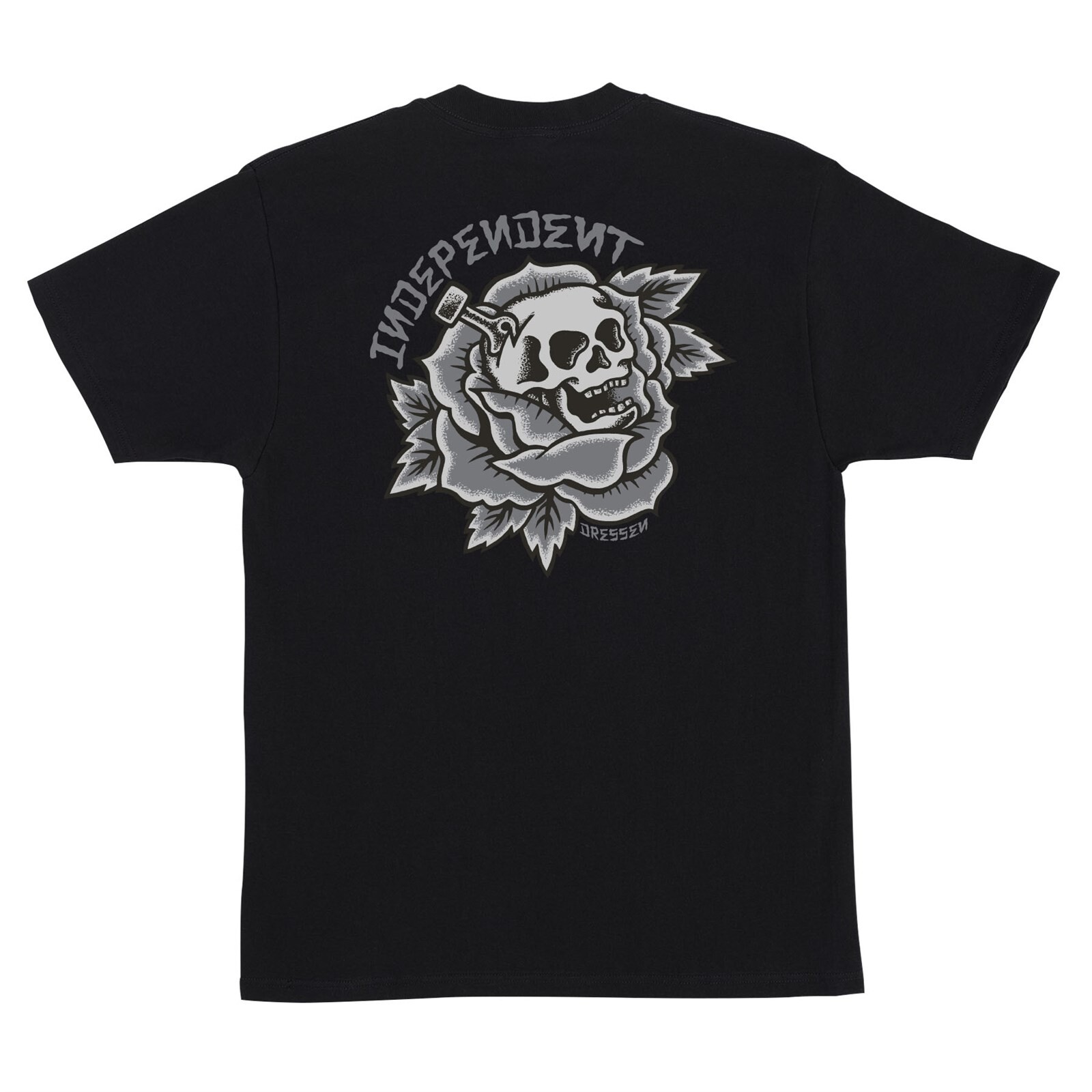 triko INDEPENDENT - Dressen Skull Rose S/S Heavyweight Black (159911)
