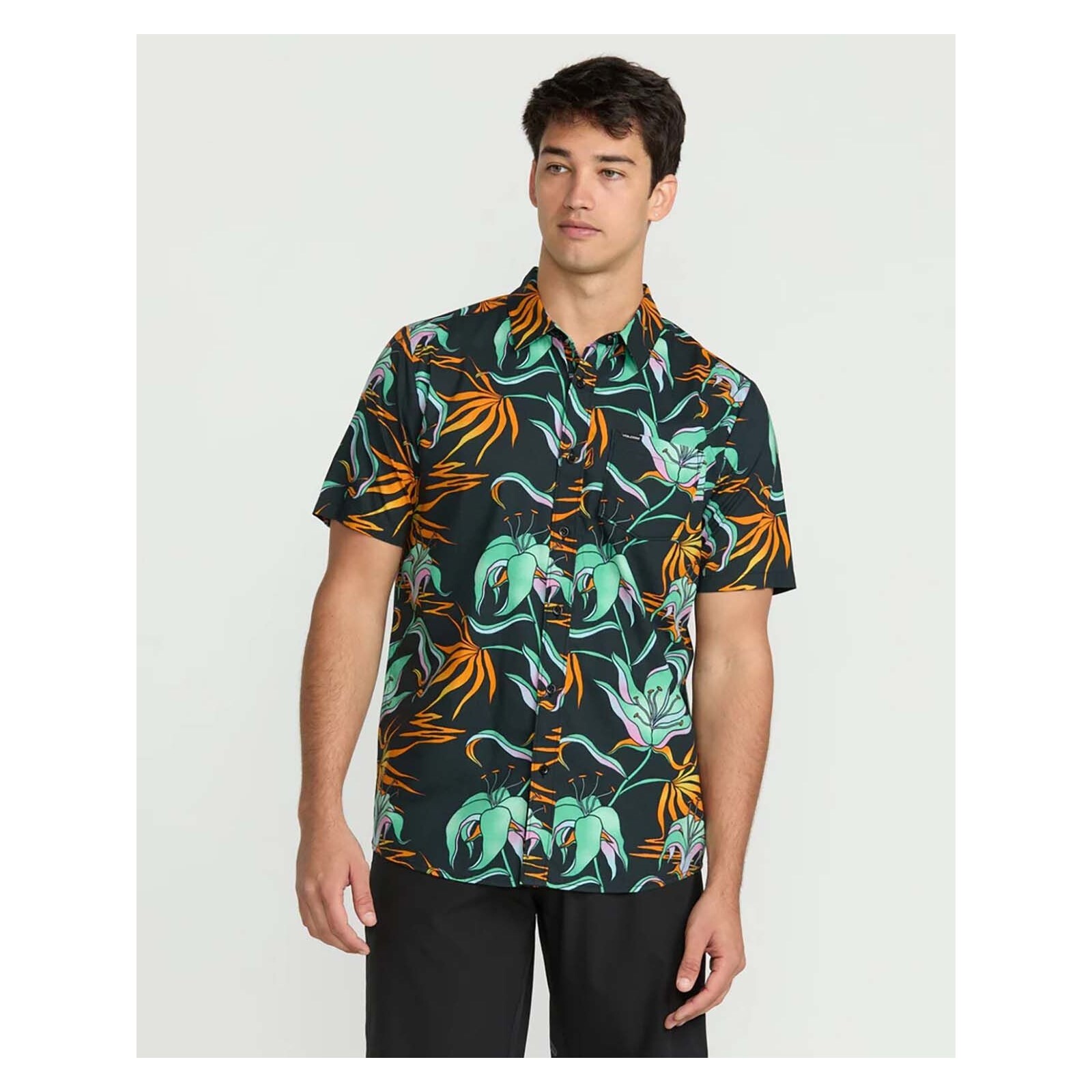 košile VOLCOM - Brainmelter Floral Ss (BGR) velikost: S