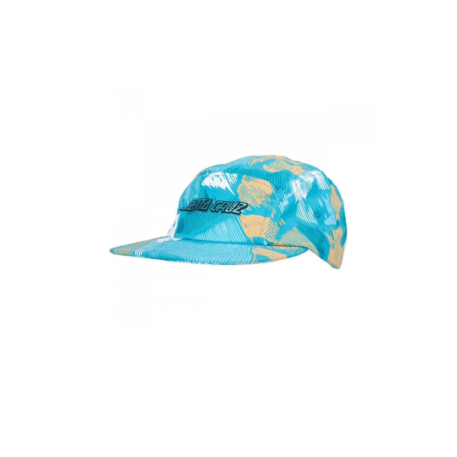 kšiltovka SANTA CRUZ - Youth Stamped Strip Camper Cap Teal Woodcut Camo (TEAL WOODCUT CAMO) velikost