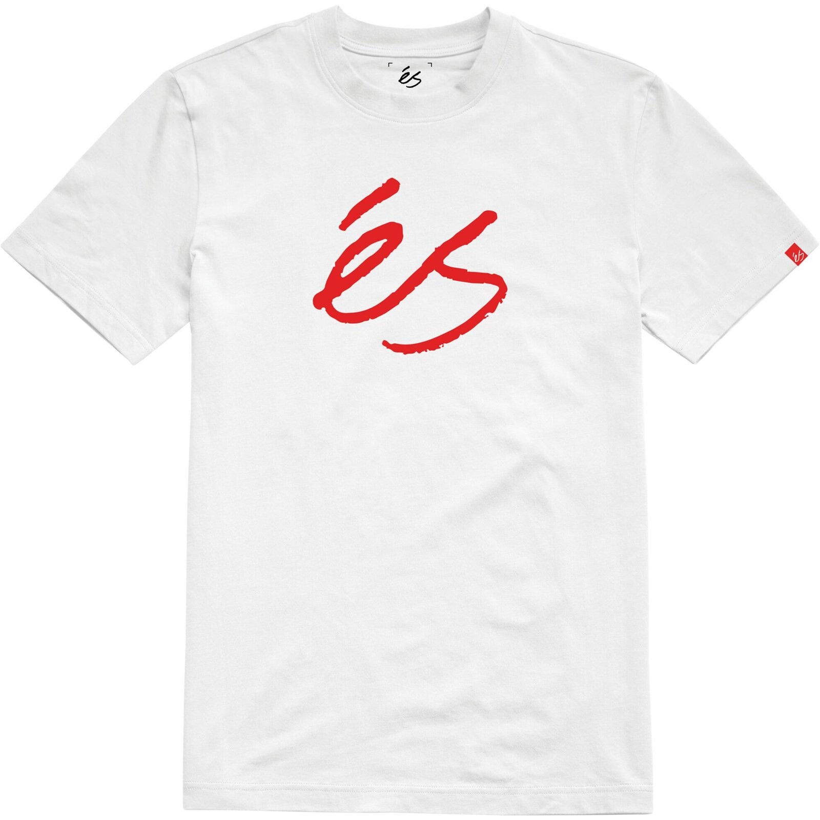 triko ES - Script Tee White/Red (170)