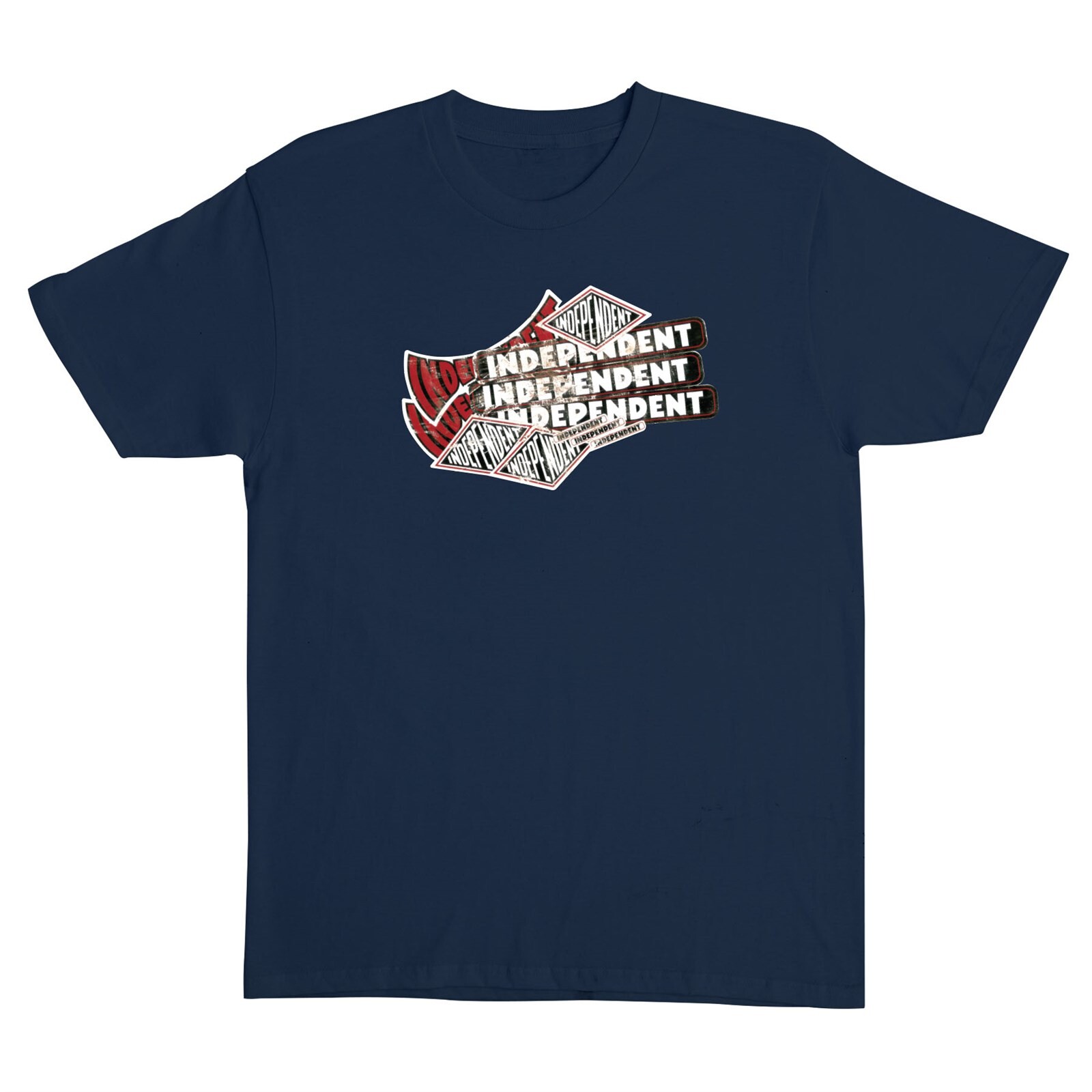 triko INDEPENDENT - Sticker Pile S/S Heavyweight Navy (159966)
