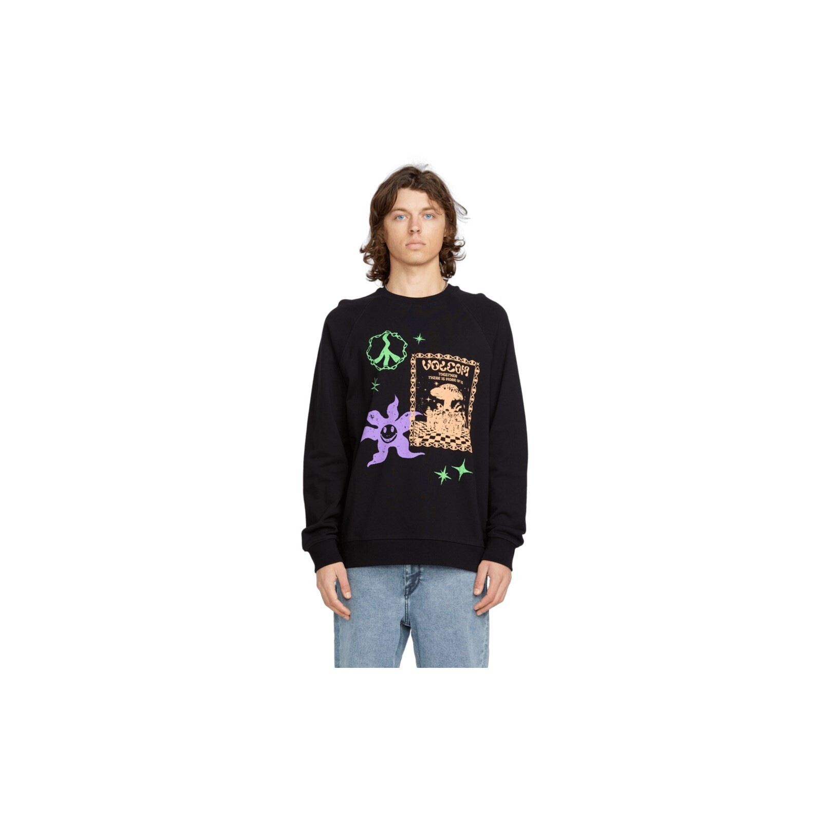 mikina VOLCOM - Fa F Rygalski Crew (BLK) velikost: XS
