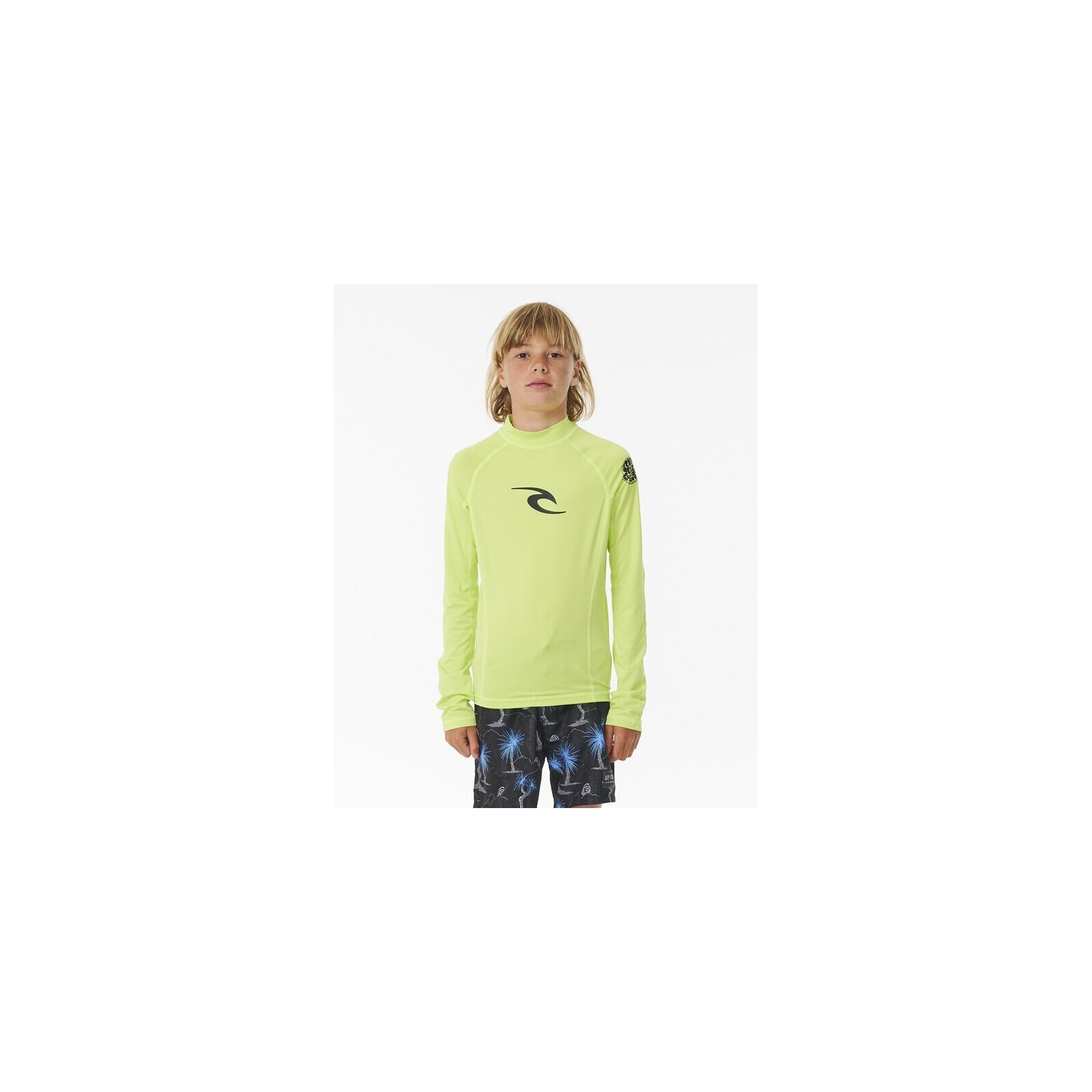 lykra RIP CURL - Brand Wave Upf L/S-Boy Lime (4078)