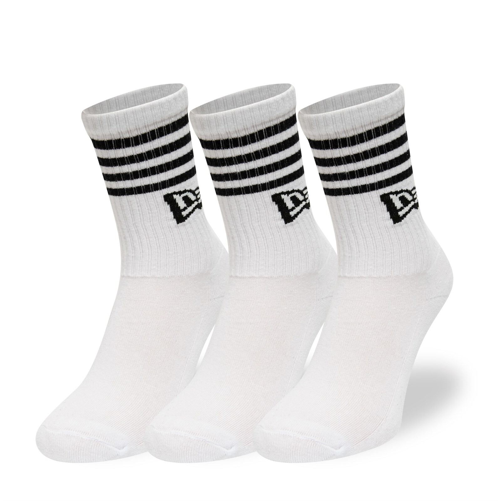 ponožky NEW ERA - Stripe Crew Sock Whi (WHI)