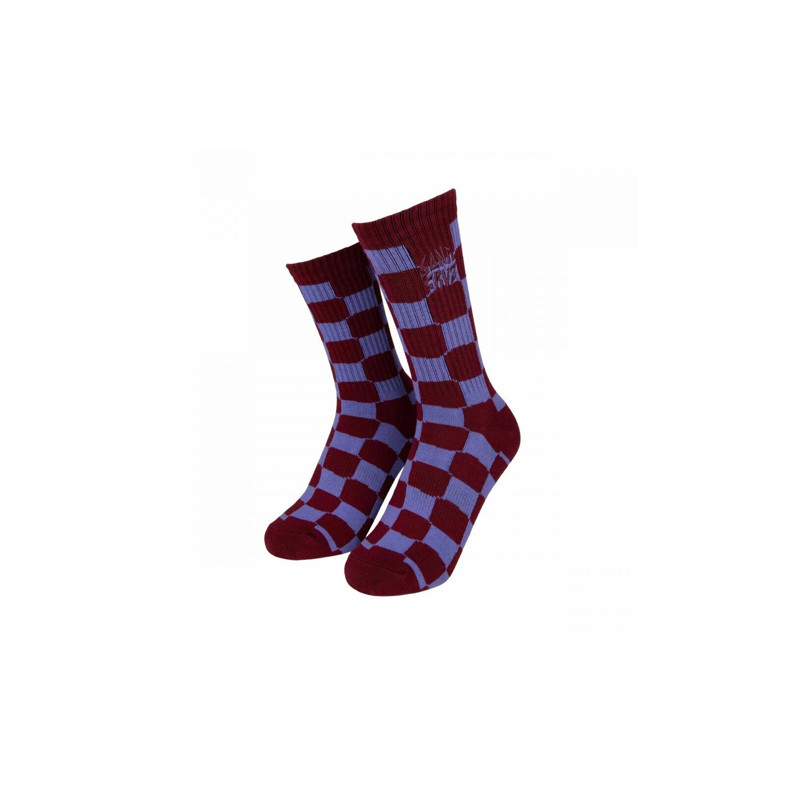 ponožky SANTA CRUZ - Daze Check Socks (2 Pack) Purple/Green Check (PURPLE GREEN CHECK)