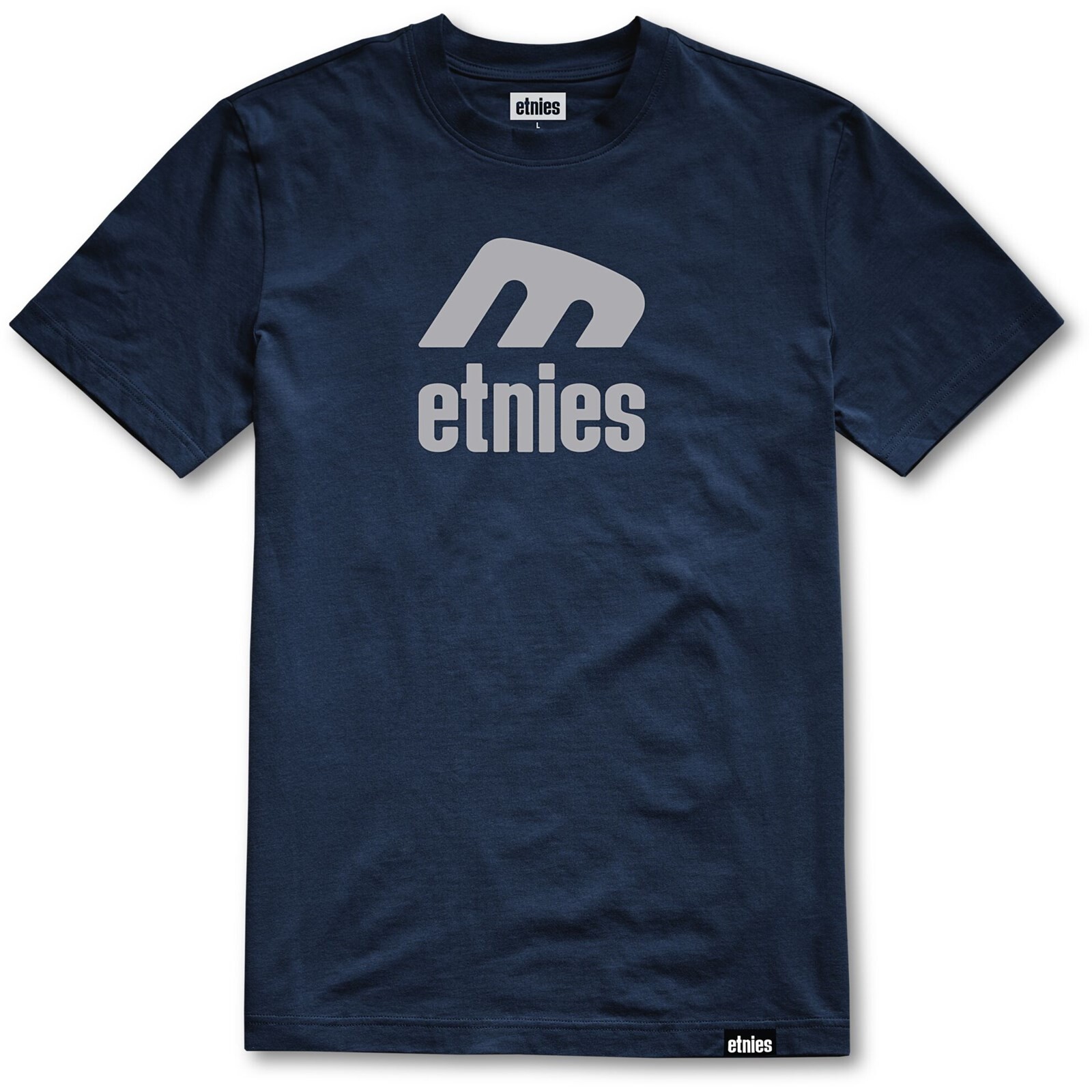 triko ETNIES - Icon E S/S Tee Navy/Grey (407) velikost: S