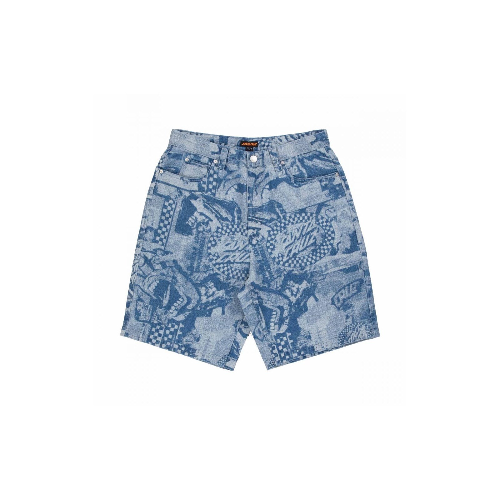 kraťasy SANTA CRUZ - Big Shorts Stonewash Collage (STONEWASH COLLAGE)