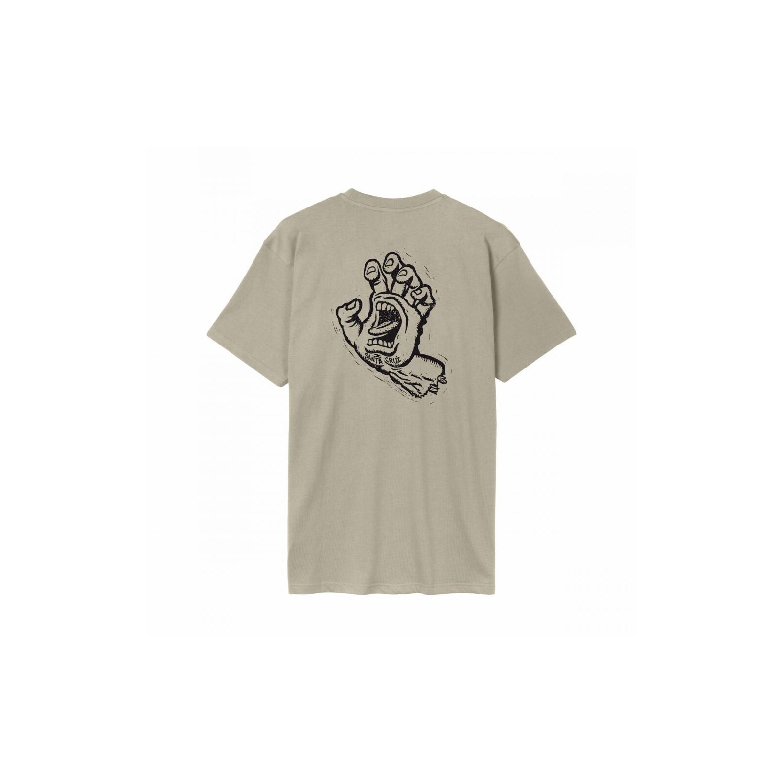 triko SANTA CRUZ - Stamped Screaming Hand T-Shirt Stone Grey (STONE GREY)