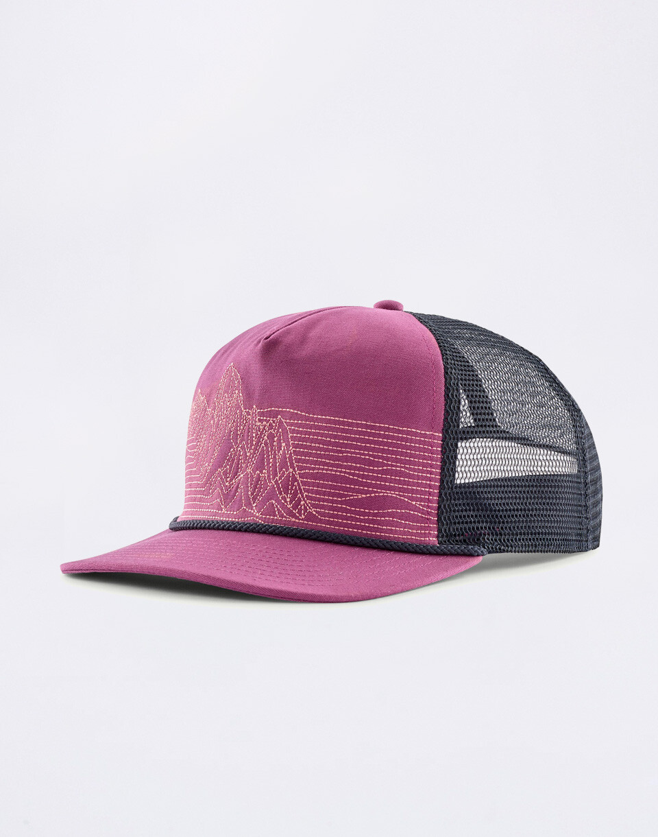Patagonia Airfarer Cap Strataspire Stripe: Faded Magenta