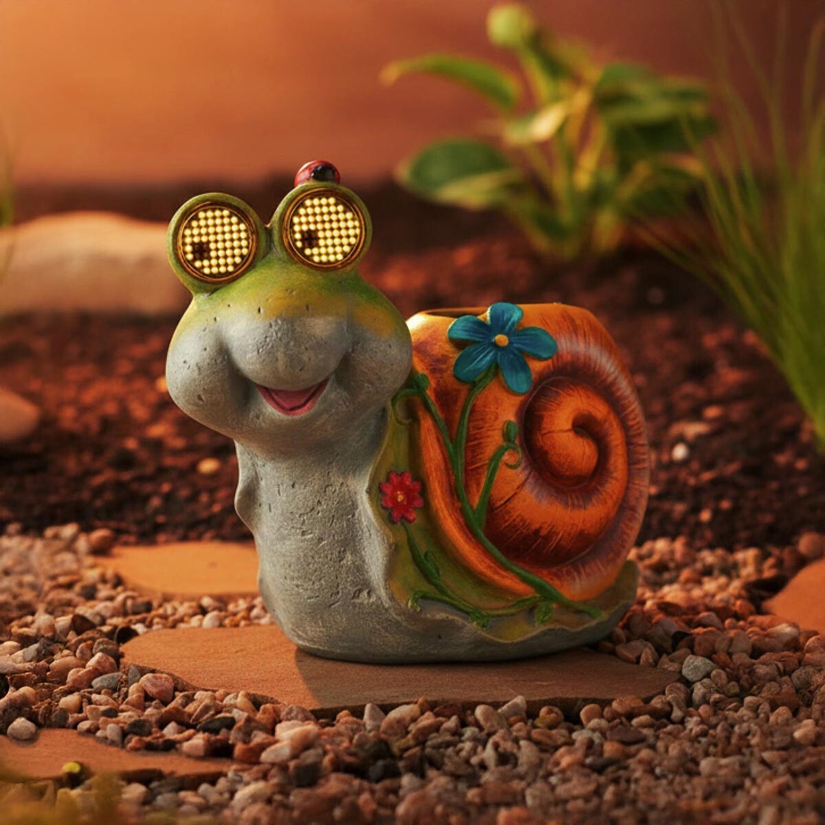 WENKO LED Solární zahradní soška Šnek