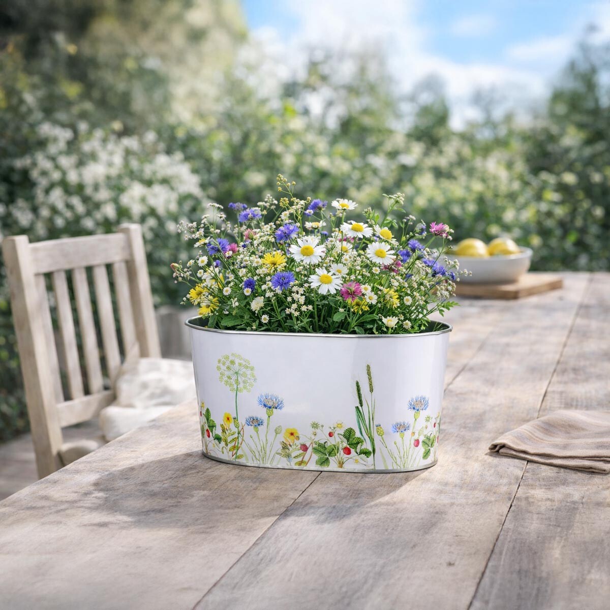 Gilde Obal na květináč Divoké květy, oválny