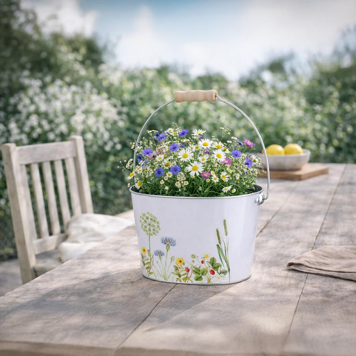 Gilde Obal na květináč Divoké květy, s uchem