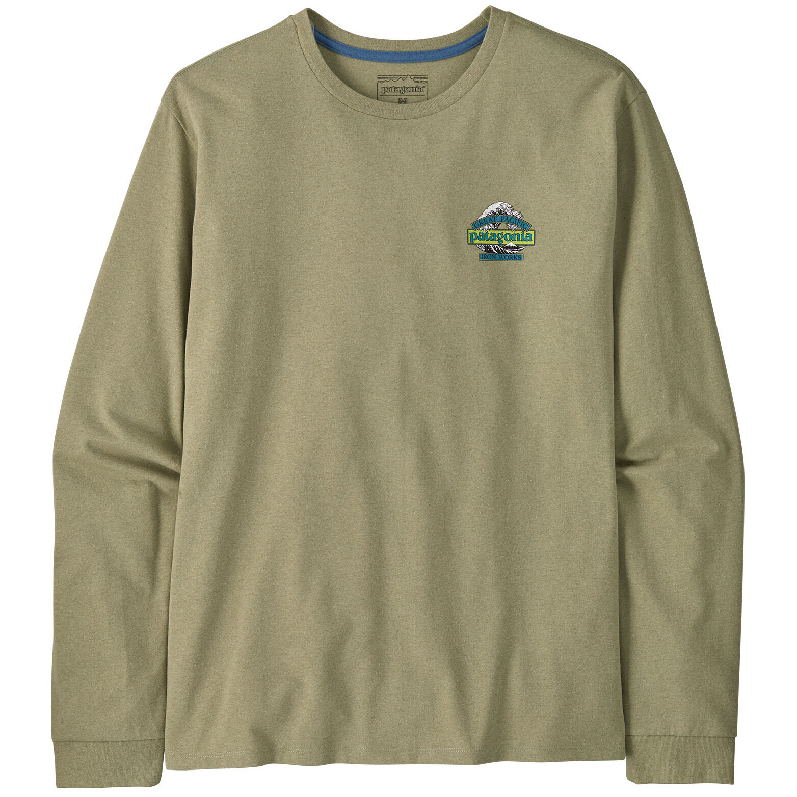 Pánské triko Patagonia Long-Sleeved Great Waves Responsibili-Tee Velikost: L / Barva: zelená