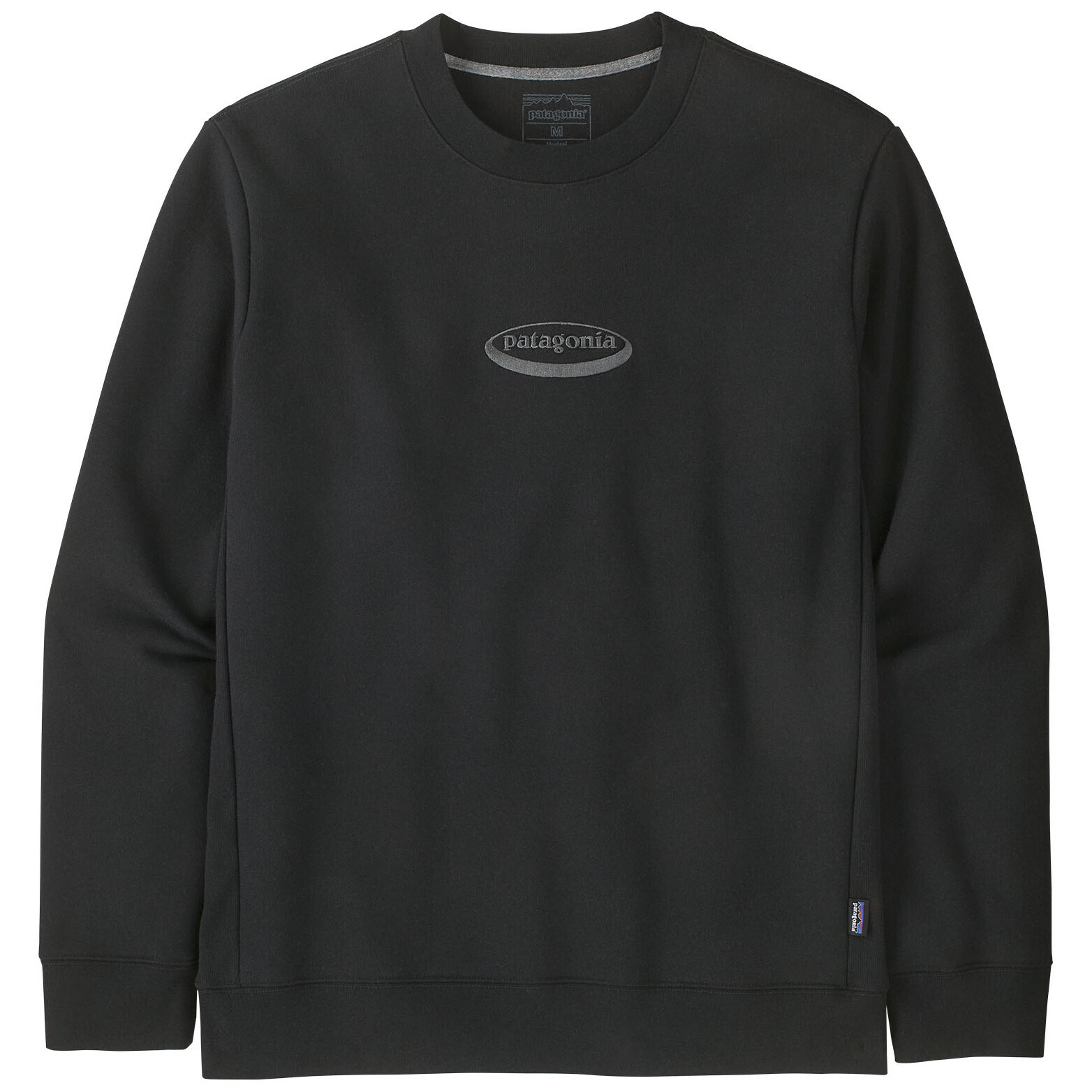 Pánská mikina Patagonia Men's '95 Oval Logo Uprisal Crew Sweatshirt Velikost: M / Barva: černá