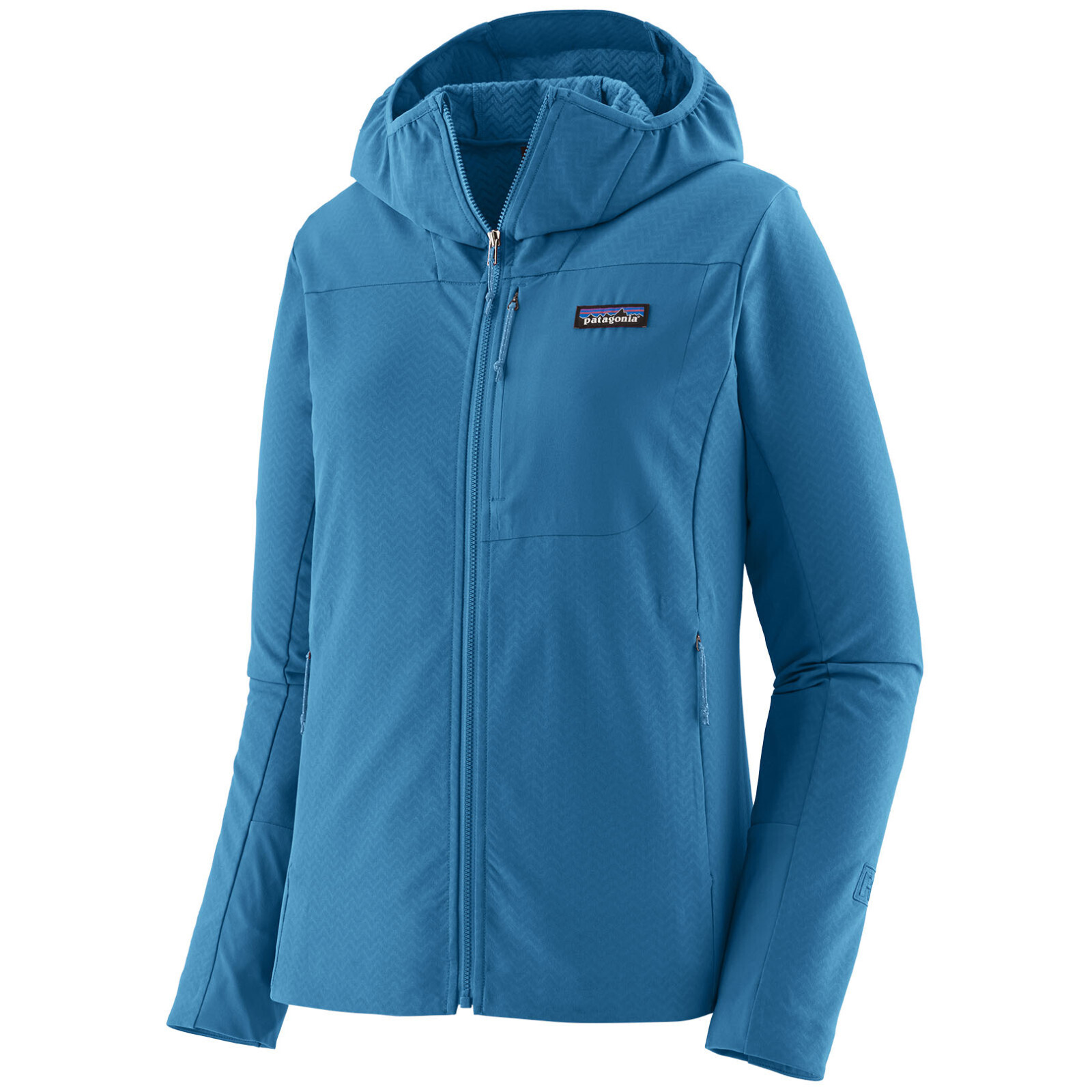 Dámská bunda Patagonia Women's R1® CrossStrata Hoody Velikost: M / Barva: modrá