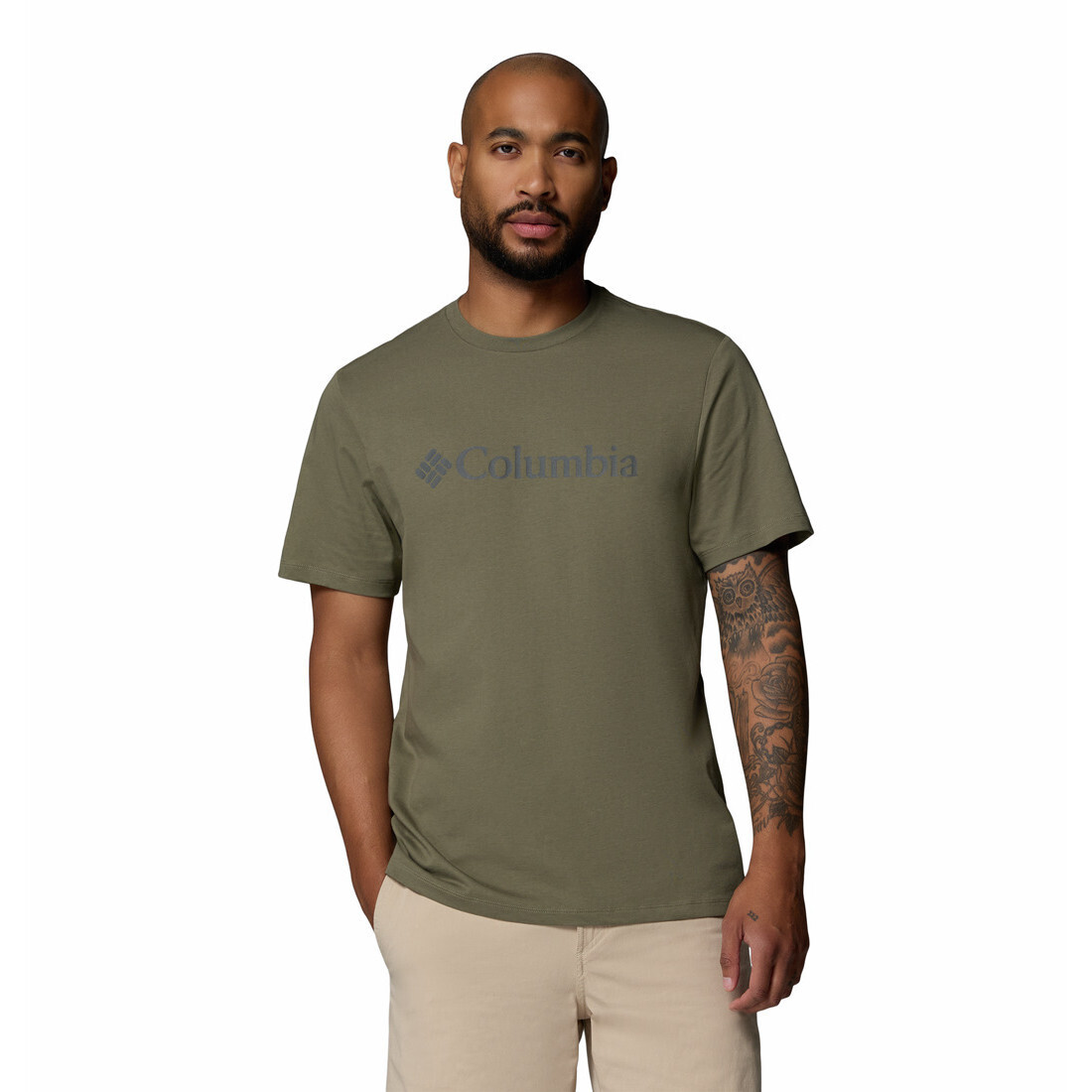 Pánské triko Columbia CSC Basic Logo™ Tee Velikost: L / Barva: zelená