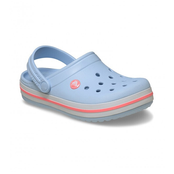 Dětské pantofle Crocs Crocband Clog K Blue Frost/Guava Velikost bot (EU): 34-35 / Barva: modrá/růžová