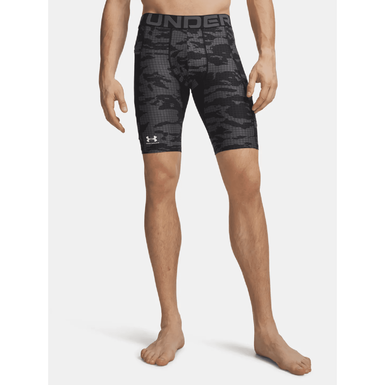Pánské spodky Under Armour Hg Printed Lng Short Velikost: M / Barva: černá/šedá