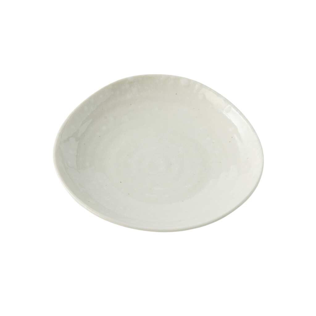 Podšálek OFF WHITE 13 cm, bílá, keramika, MIJ