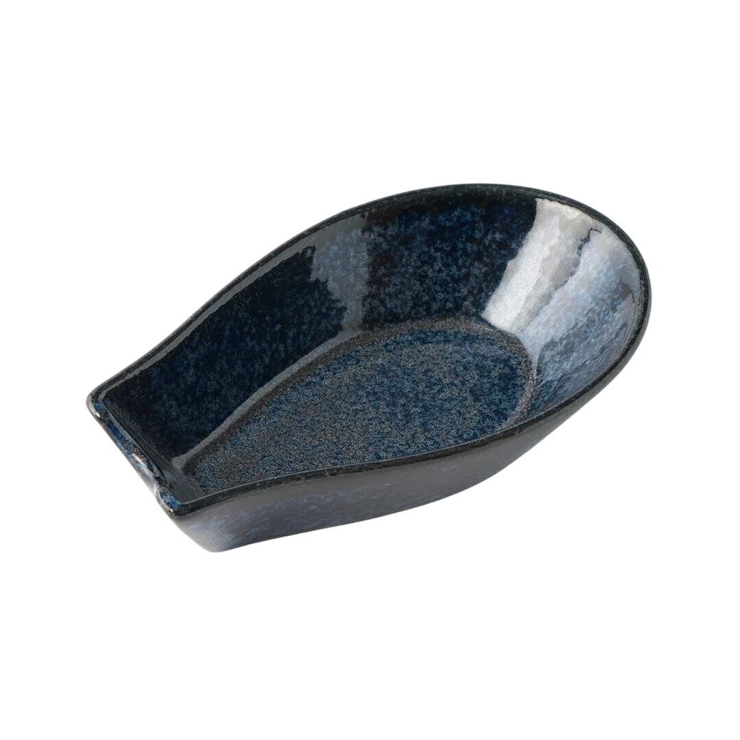 Odkládací miska na lžíci KANSO, modrá, keramika, MIJ