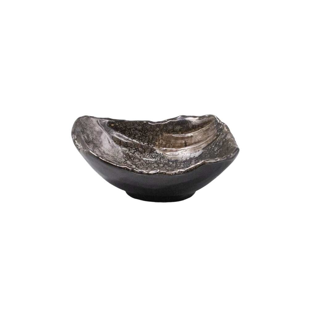 Miska na omáčku SHIRANAMI 15 cm, 120 ml, černá, keramika, MIJ