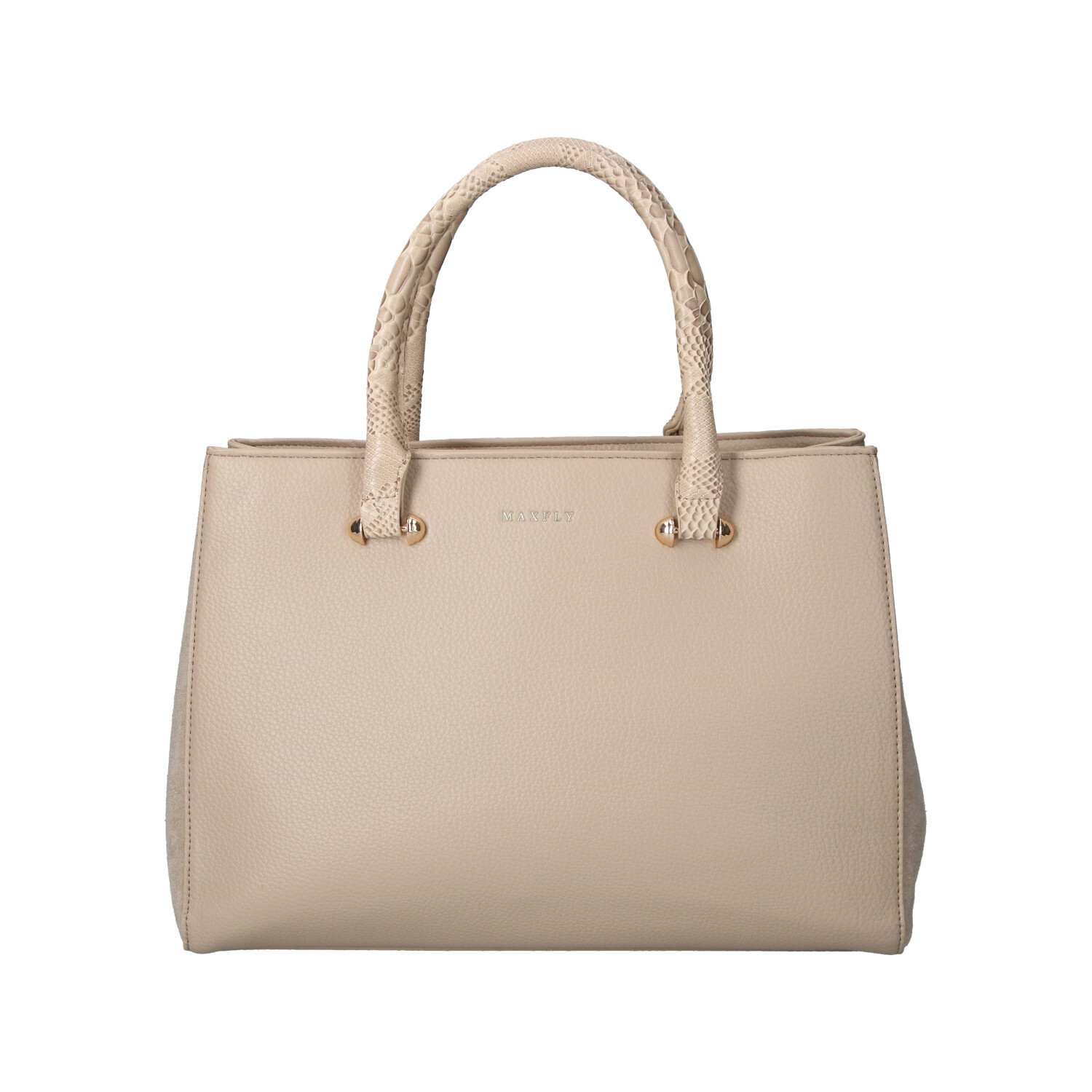 Trendy dámská koženková kabelka do ruky Sonia, tmavě béžová