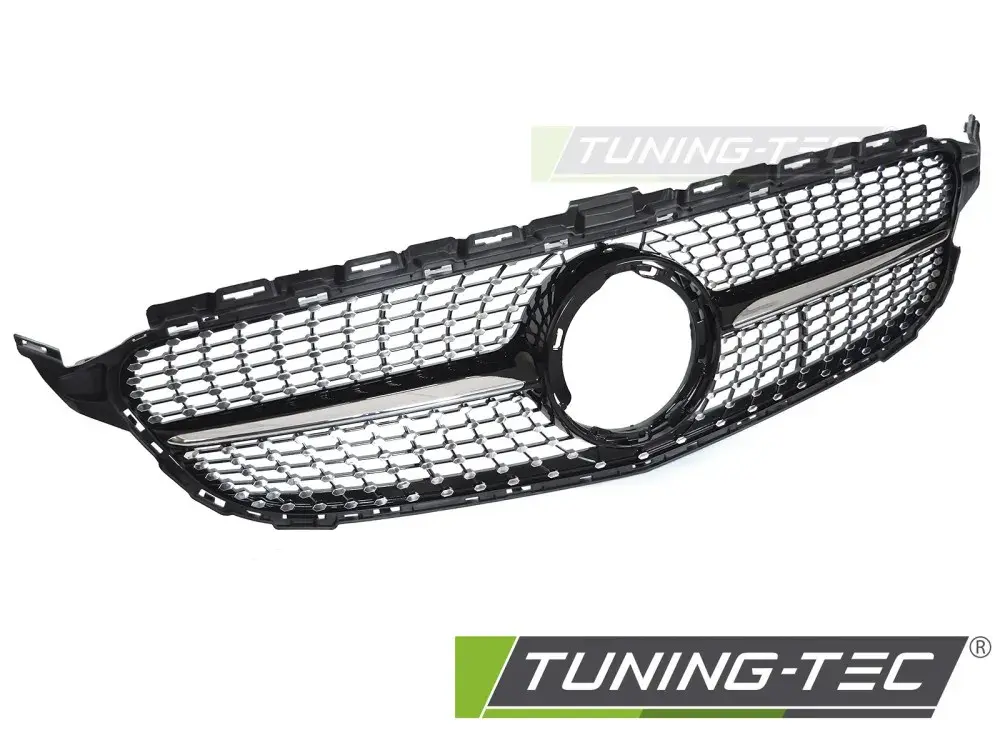 GRILLE DIAMOND BLACK CHROME fits MERCEDES W205 18-21 / S205 18-21 / C205 18-23 / A205 18-23