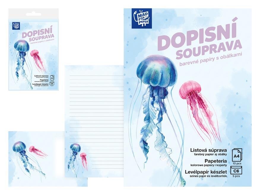 MFP 5550401 Dopisní papír barevný LUX 5+10 (Medůzy)