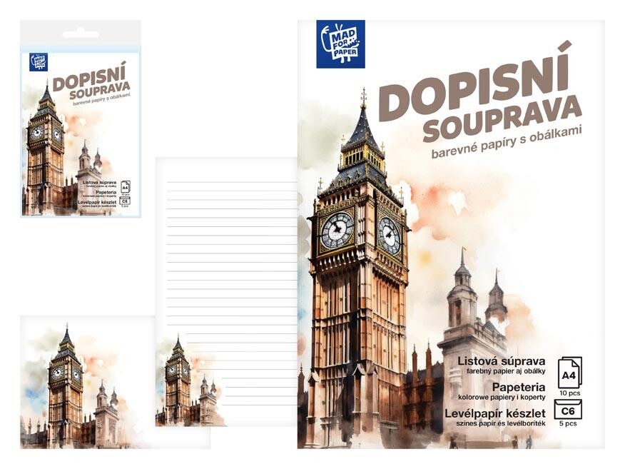 MFP 5550403 Dopisní papír barevný LUX 5+10 (Big Ben)