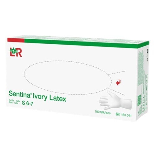 Rukavice vyšetřovací Sentina Ivory latex S 100ks