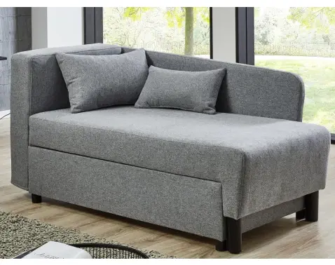 Rozkládací pohovka Lübeck, šedá látka