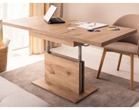 Rozkládací konferenční stolek s nastavením výšky Cortado 110-150 cm, dub artisan