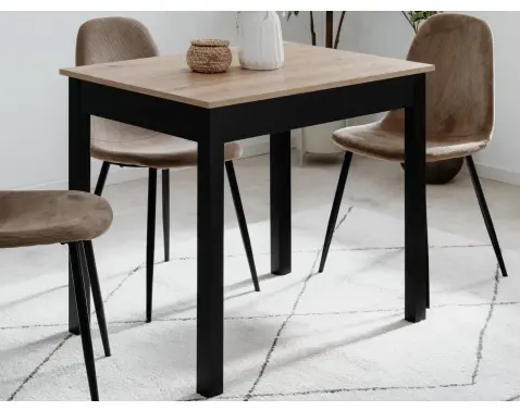 Jídelní stůl Capri 90x67 cm, dub artisan/černý