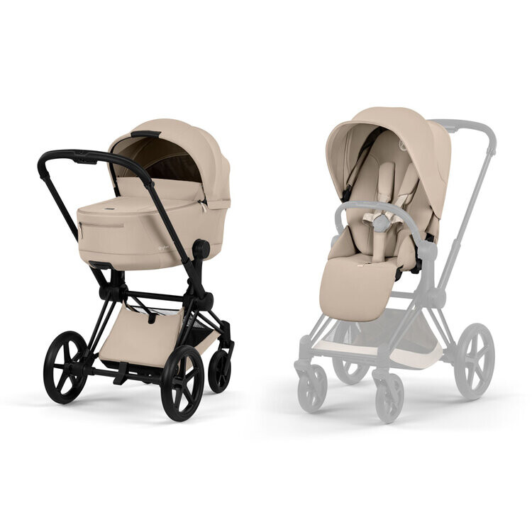 CYBEX Kombinovaný kočárek Priam 5 Cozy Beige (Matt Black Frame) 2026 Platinum