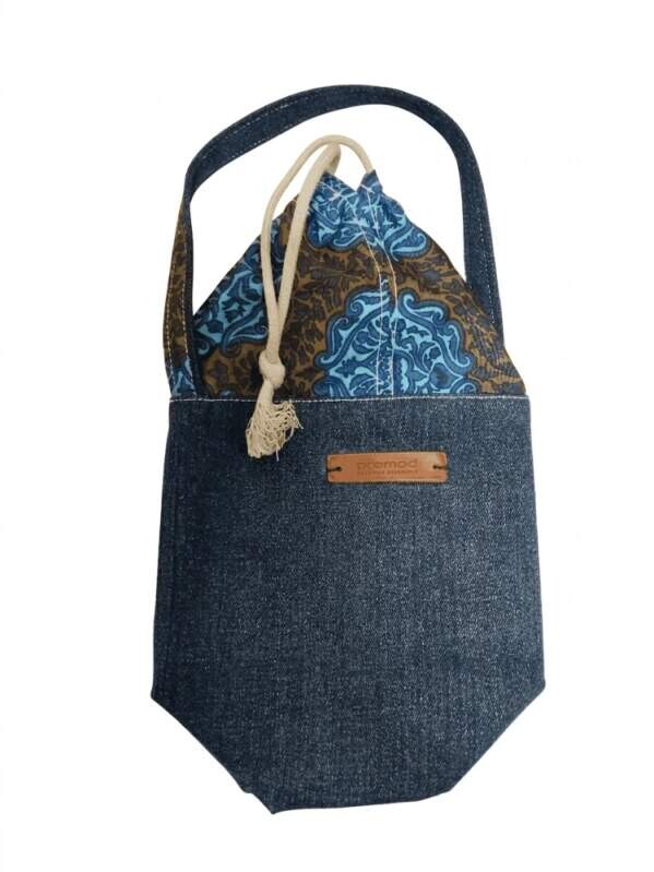 CEDR Džínový vak s uchem „Denim Orient“