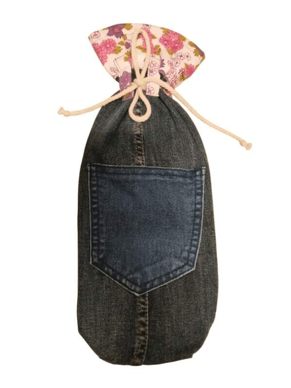 CEDR denimový měšec „Denim Bloom“ s kapsou