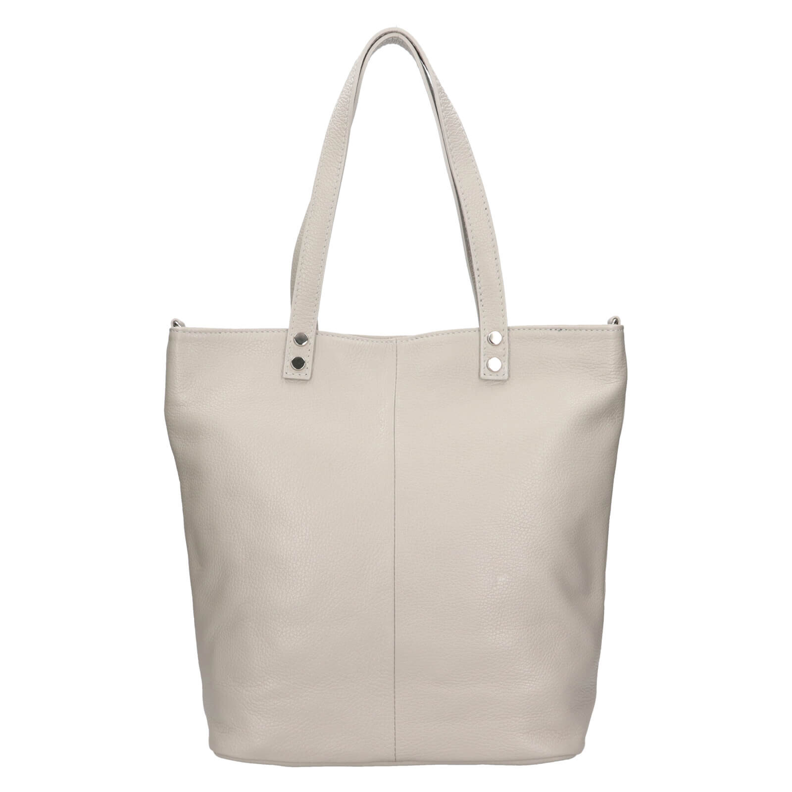 Dámská kožená kabelka Italia Elena - světle šedá