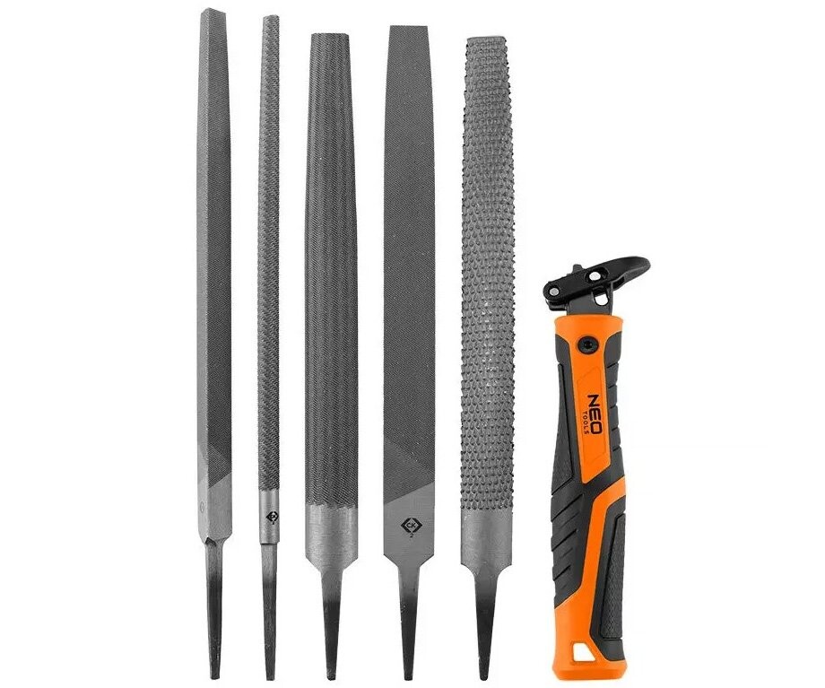 Sada pilníků 5ks s držákem Neo Tools 44-652