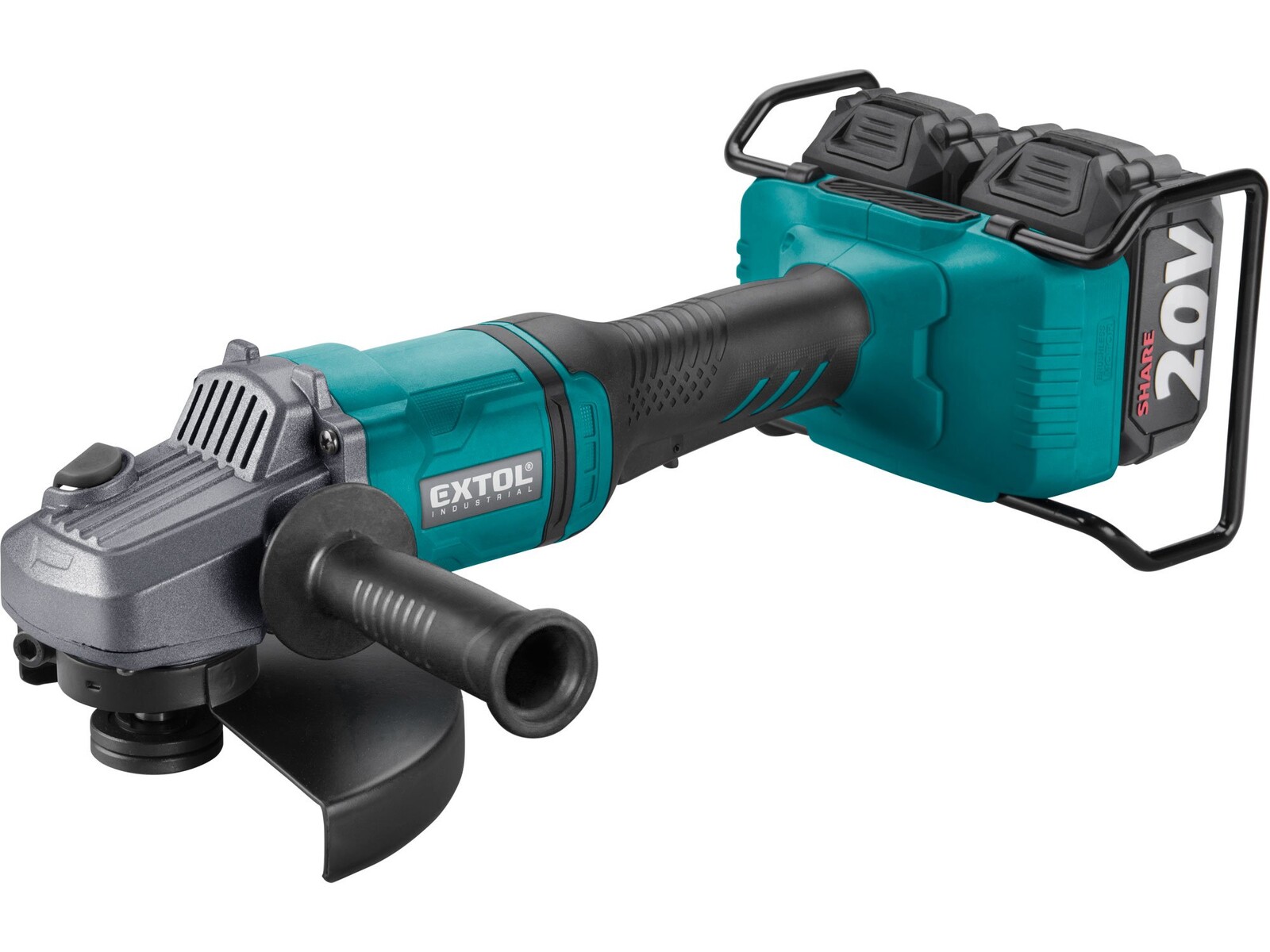 Extol Industrial 8791846 SHARE20V aku úhlová bruska 150/180mm 2x4.0Ah