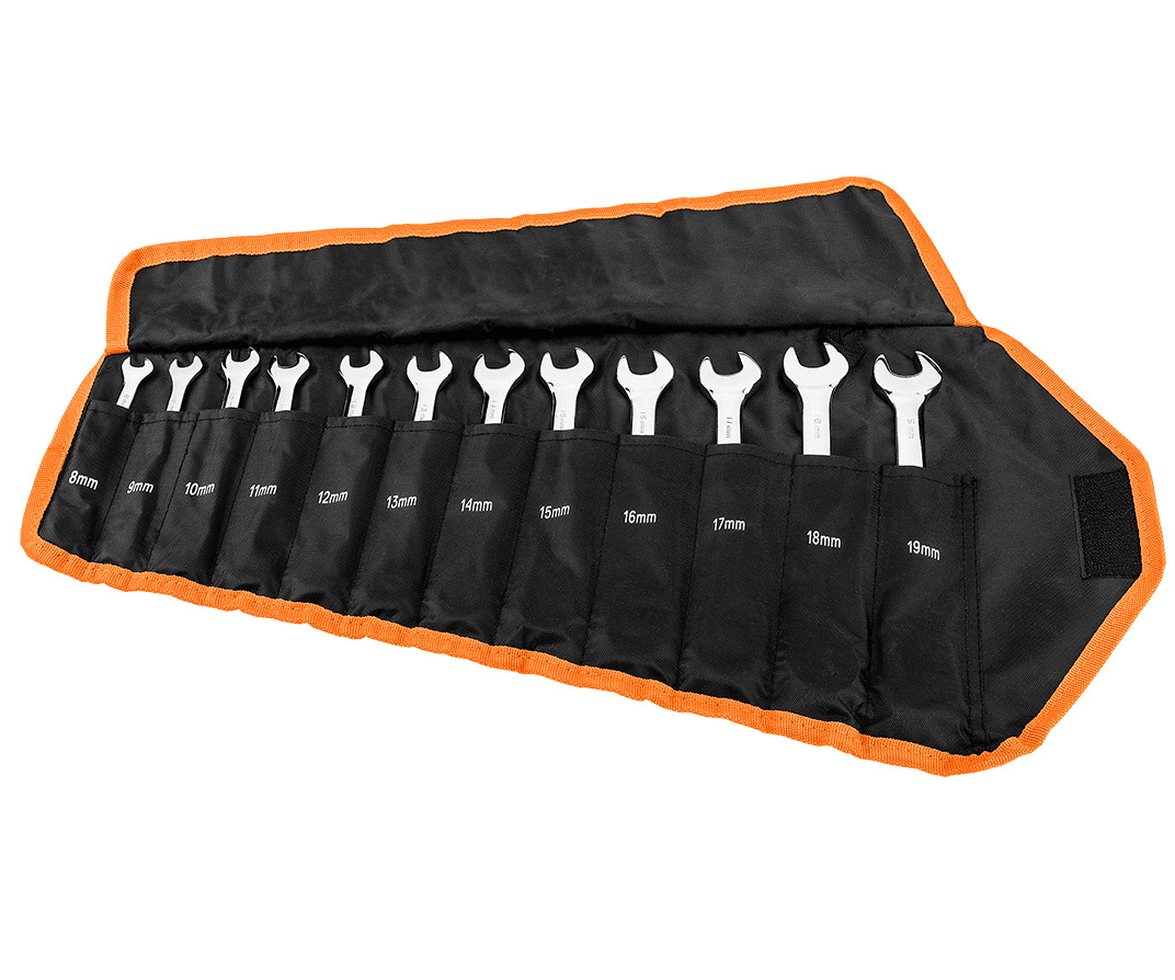 Sada ráčnových očkoplochých klíčů 12ks 8-19mm Neo Tools