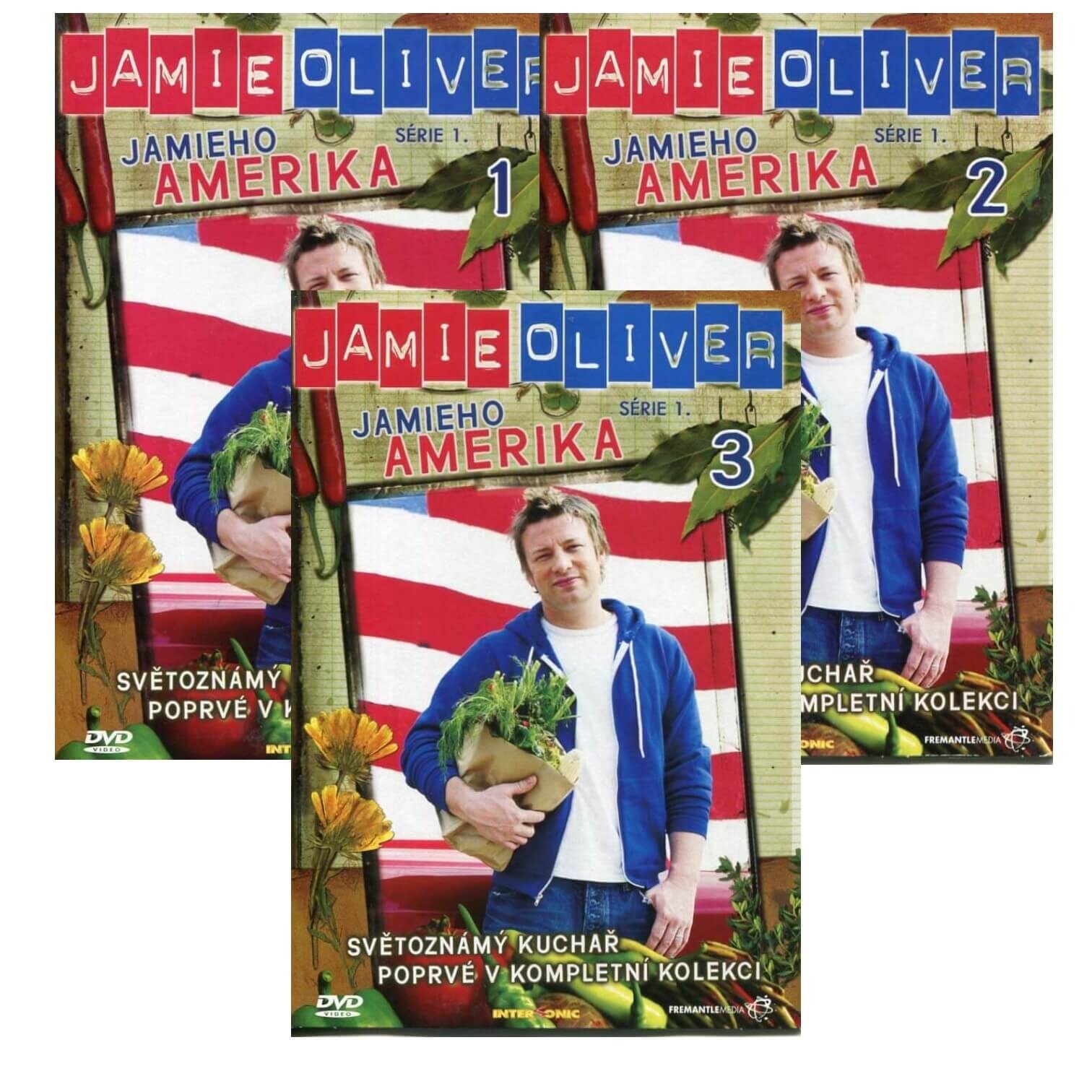 Jamie Oliver - Jamieho Amerika 1-3 - kolekce - 3 DVD (papírový obal)