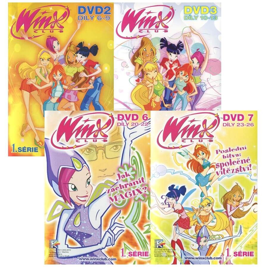 Winx Club 1. série kolekce 2+3+6+7 (4 DVD)