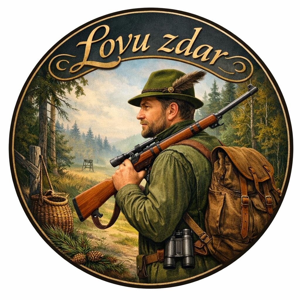 Hospodyňkám.cz Jedlý papír Lovu zdar (myslivec s puškou)